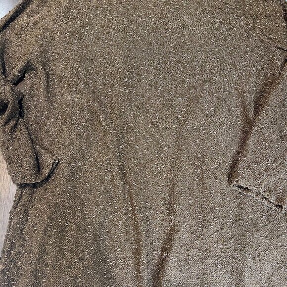 Chico's Open Front Cardigan Women's Size 0 (US Small) Golden Brown Open Knit - Picture 8 of 11